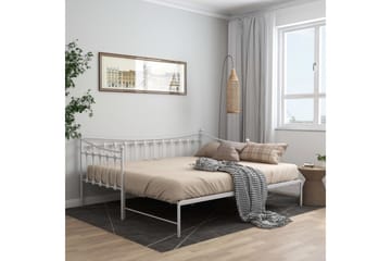 Uttrekkbar ramme til sovesofa hvit metall 90x200 cm - Hvit - Møbler - Senger - Sengeramme & sengestamme