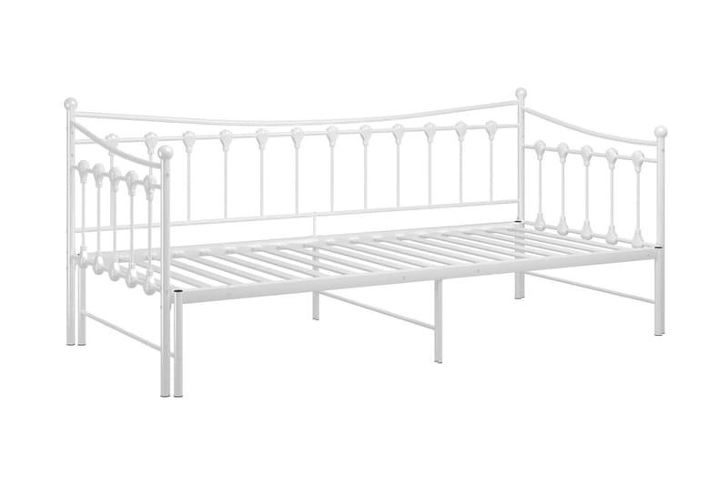 Uttrekkbar ramme til sovesofa hvit metall 90x200 cm - Hvit - Møbler - Senger - Sengeramme & sengestamme