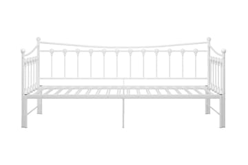 Uttrekkbar ramme til sovesofa hvit metall 90x200 cm - Hvit - Møbler - Senger - Sengeramme & sengestamme