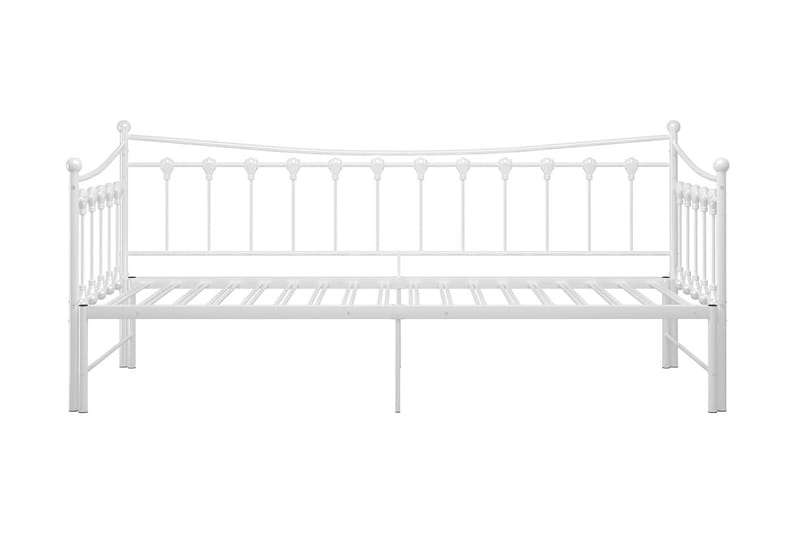 Uttrekkbar ramme til sovesofa hvit metall 90x200 cm - Hvit - Møbler - Senger - Sengeramme & sengestamme