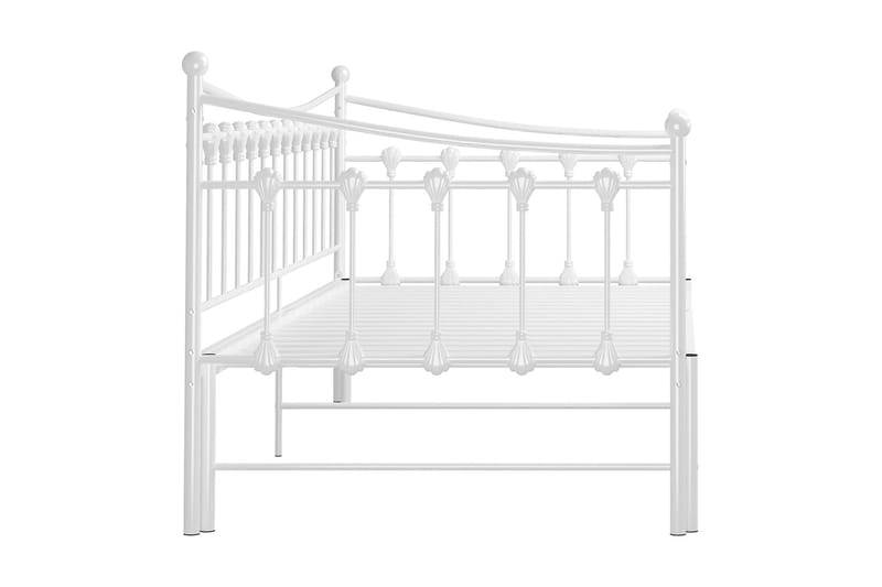 Uttrekkbar ramme til sovesofa hvit metall 90x200 cm - Hvit - Møbler - Senger - Sengeramme & sengestamme