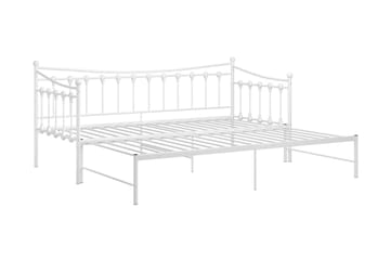 Uttrekkbar ramme til sovesofa hvit metall 90x200 cm - Hvit - Møbler - Senger - Sengeramme & sengestamme