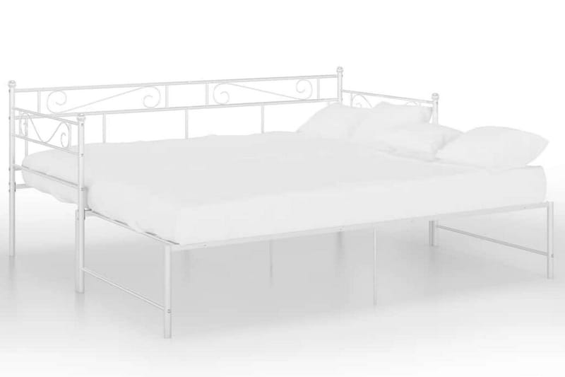 Uttrekkbar ramme til sovesofa hvit metall 90x200 cm - Hvit - Møbler - Senger - Sengeramme & sengestamme