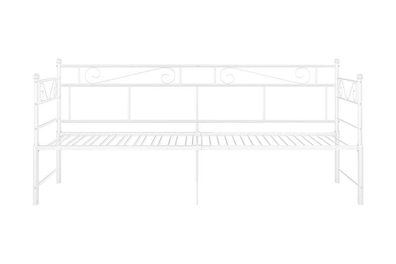 Uttrekkbar ramme til sovesofa hvit metall 90x200 cm - Hvit - Møbler - Senger - Sengeramme & sengestamme