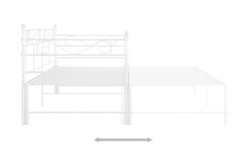 Uttrekkbar ramme til sovesofa hvit metall 90x200 cm - Hvit - Møbler - Senger - Sengeramme & sengestamme