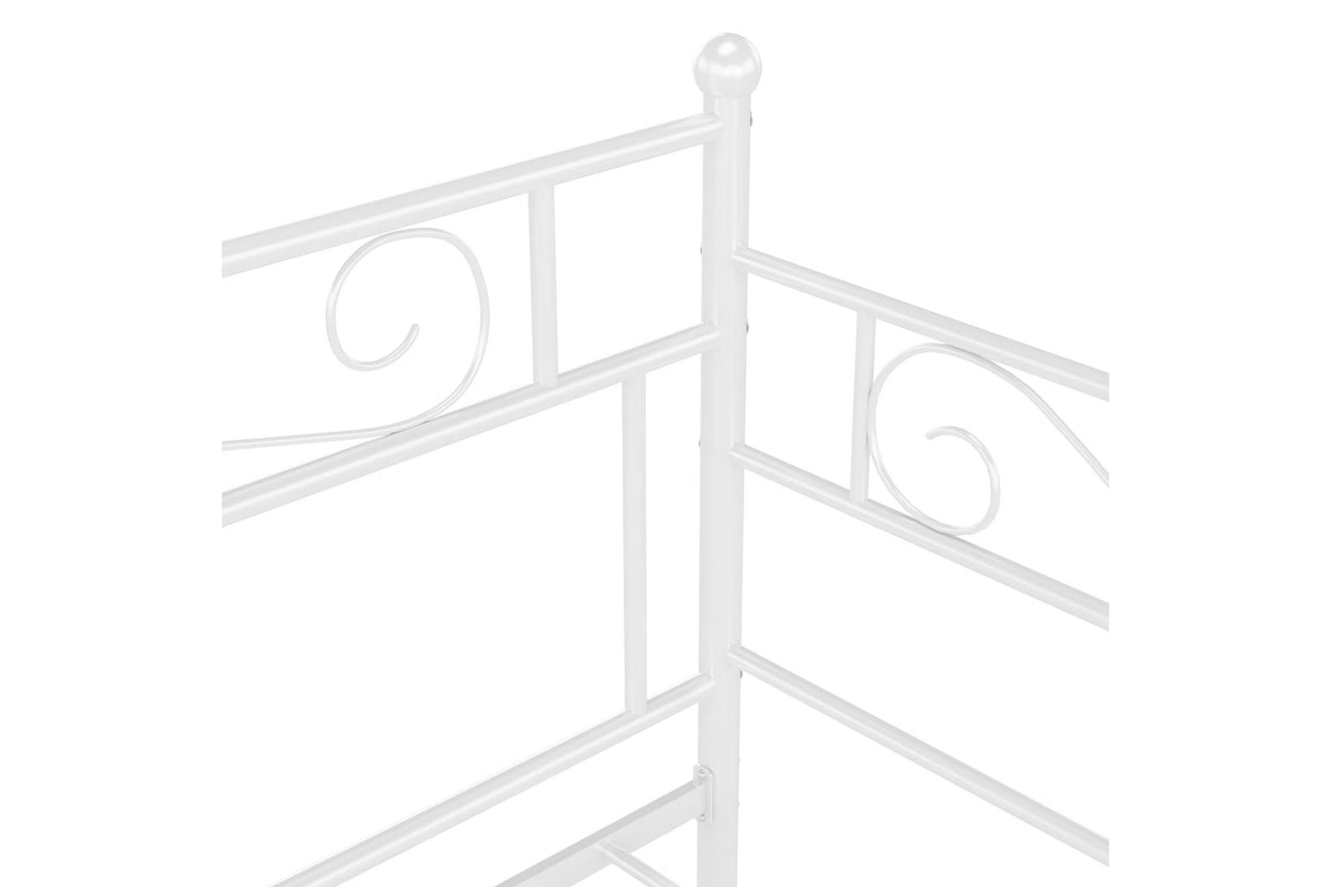 Uttrekkbar ramme til sovesofa hvit metall 90x200 cm - Hvit - Møbler - Senger - Sengeramme & sengestamme