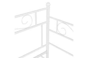 Uttrekkbar ramme til sovesofa hvit metall 90x200 cm - Hvit - Møbler - Senger - Sengeramme & sengestamme