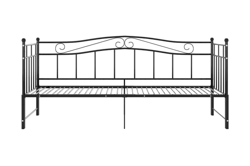 Uttrekkbar ramme til sovesofa svart metall 90x200 cm - Svart - Møbler - Senger - Sengeramme & sengestamme