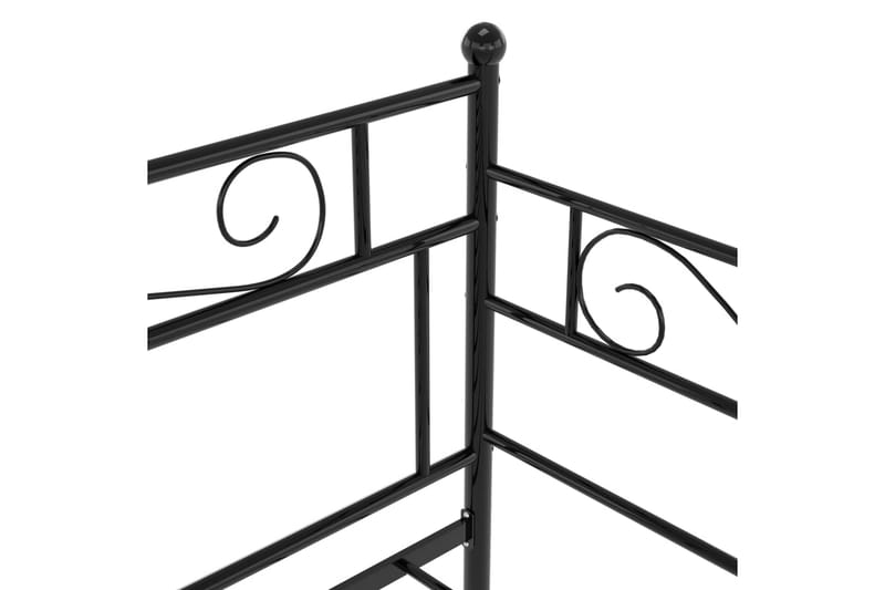 Uttrekkbar ramme til sovesofa svart metall 90x200 cm - Svart - Møbler - Senger - Sengeramme & sengestamme