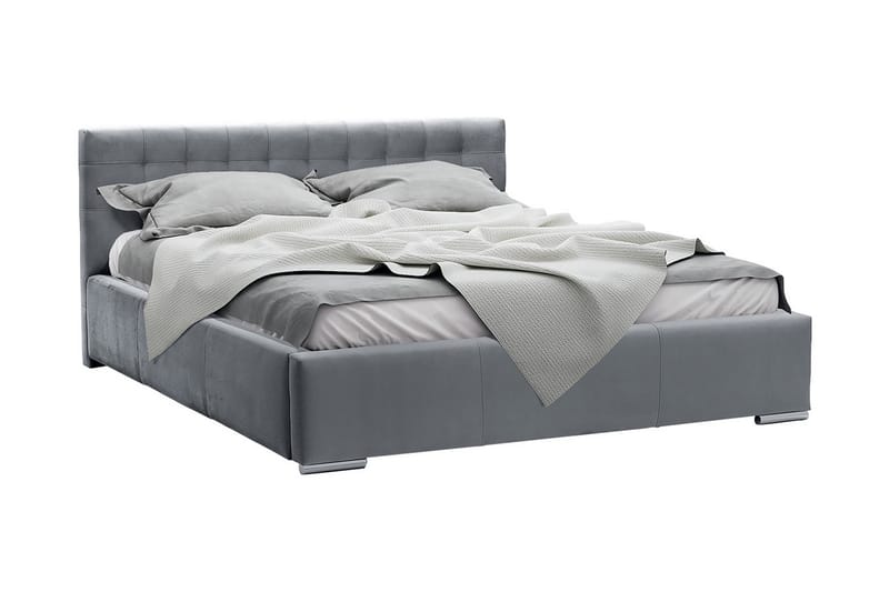 Vento Sengeramme med Oppbevaring 140x200 - Grå - Møbler - Senger - Sengeramme & sengestamme