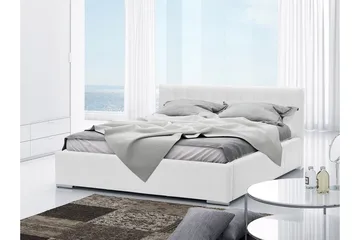 Vento Sengeramme med Oppbevaring 140x200 - Hvit - Møbler - Senger - Sengeramme & sengestamme