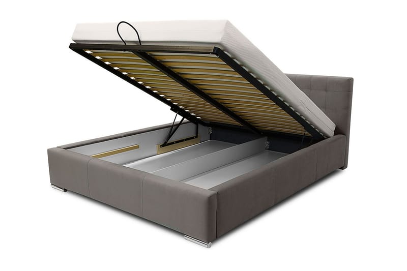 Vento Sengeramme med Oppbevaring 180x200 - Hvit - Møbler - Senger - Sengeramme & sengestamme