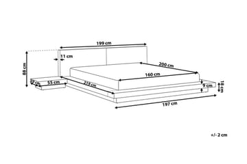 Zen Dobbeltseng 160 | 200 cm - Hvit - Møbler - Senger - Sengeramme & sengestamme