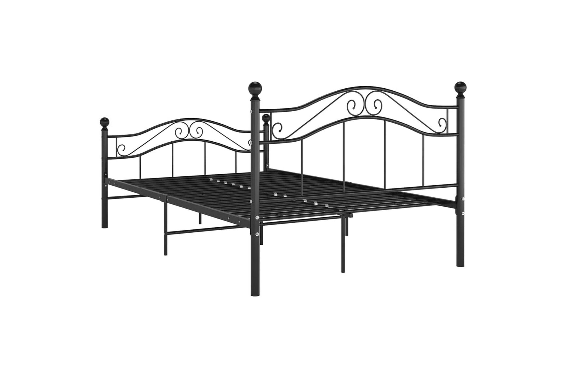 Sengeramme svart metall 120x200 cm - Svart - Møbler - Senger - Sengeramme & sengestamme