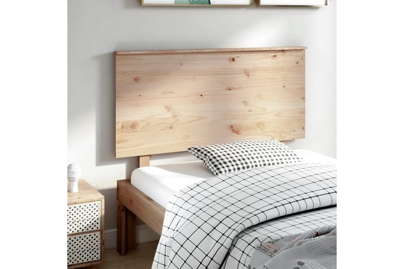 beBasic Sengegavl 124x6x82,5 cm heltre furu - Brun - Møbler - Senger - Sengetilbehør & sengegavl - Sengegavl