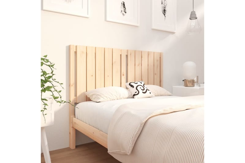 beBasic Sengegavl 125,5x4x100 cm heltre furu - Brun - Møbler - Senger - Sengetilbehør & sengegavl - Sengegavl