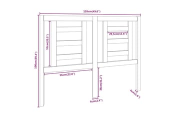 beBasic Sengegavl 126x4x100 cm heltre furu - Brun - Møbler - Senger - Sengetilbehør & sengegavl - Sengegavl