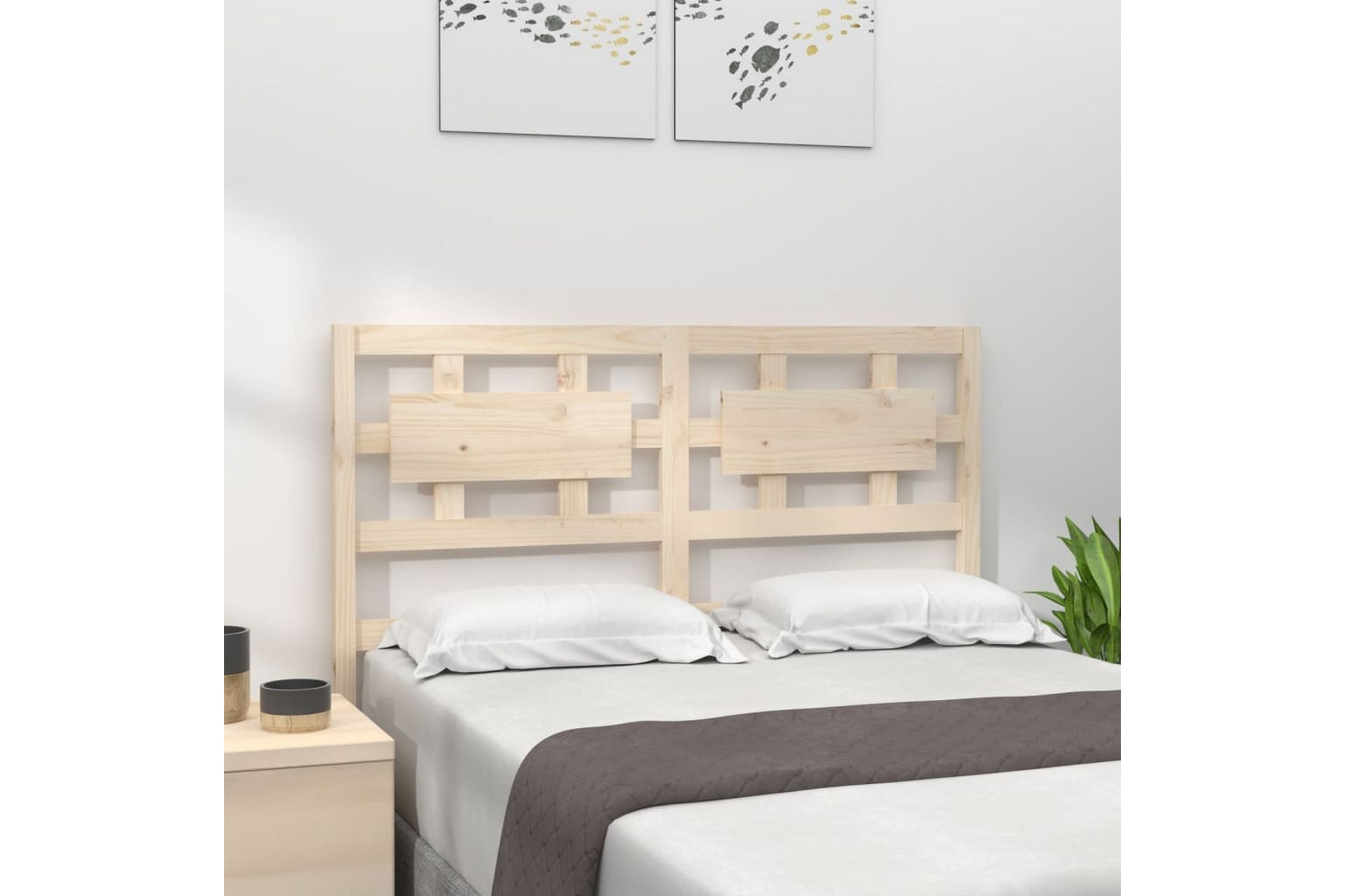 beBasic Sengegavl 185,5x4x100 cm heltre furu - Brun - Møbler - Senger - Sengetilbehør & sengegavl - Sengegavl