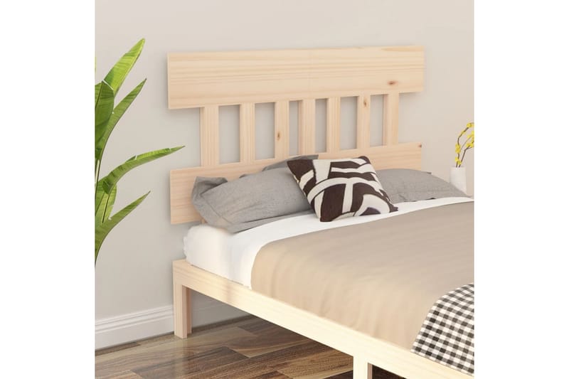 beBasic Sengegavl 203,5x3x81 cm heltre furu - Brun - Møbler - Senger - Sengetilbehør & sengegavl - Sengegavl