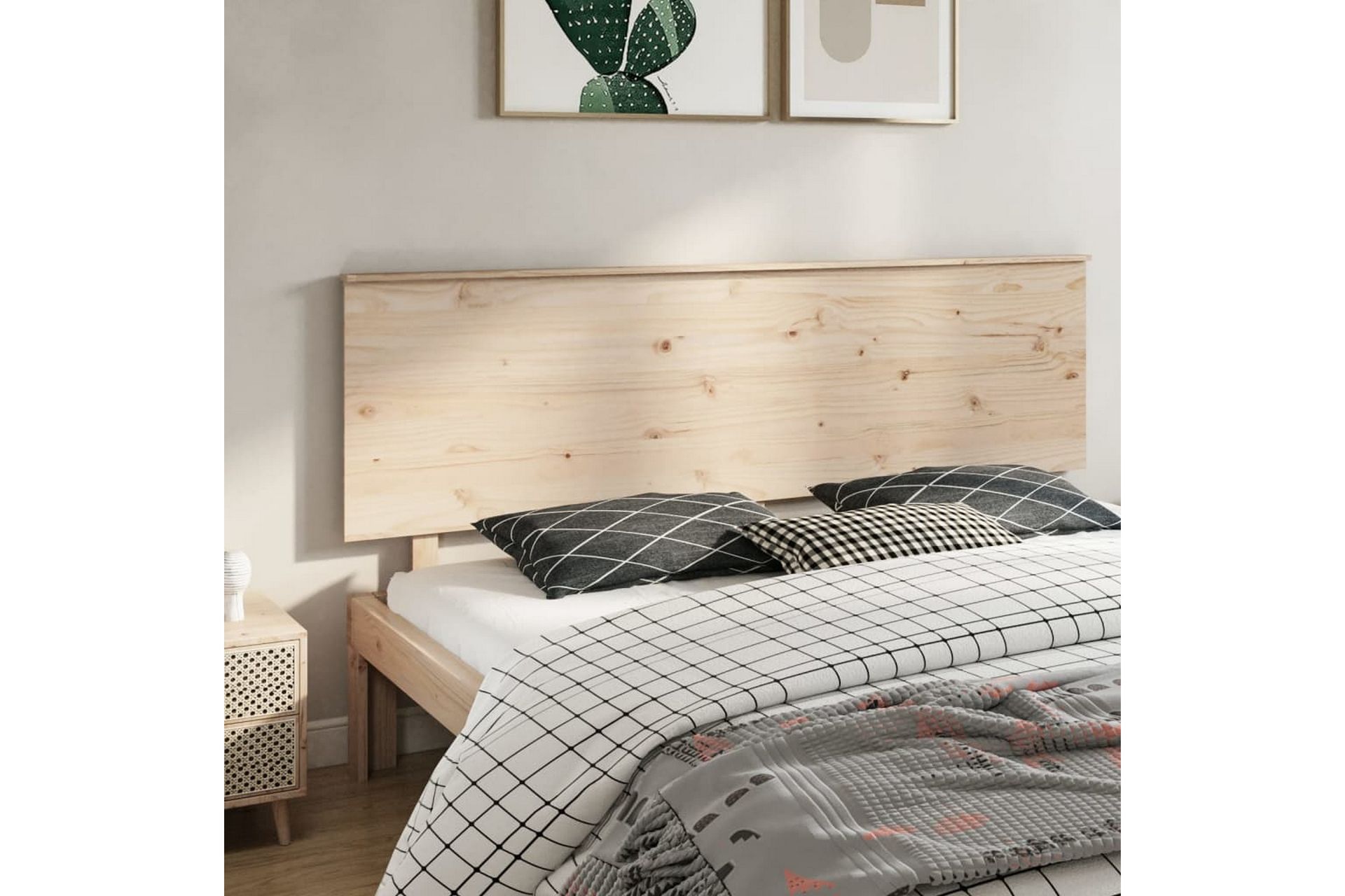 beBasic Sengegavl 204x6x82,5 cm heltre furu - Brun - Møbler - Senger - Sengetilbehør & sengegavl - Sengegavl