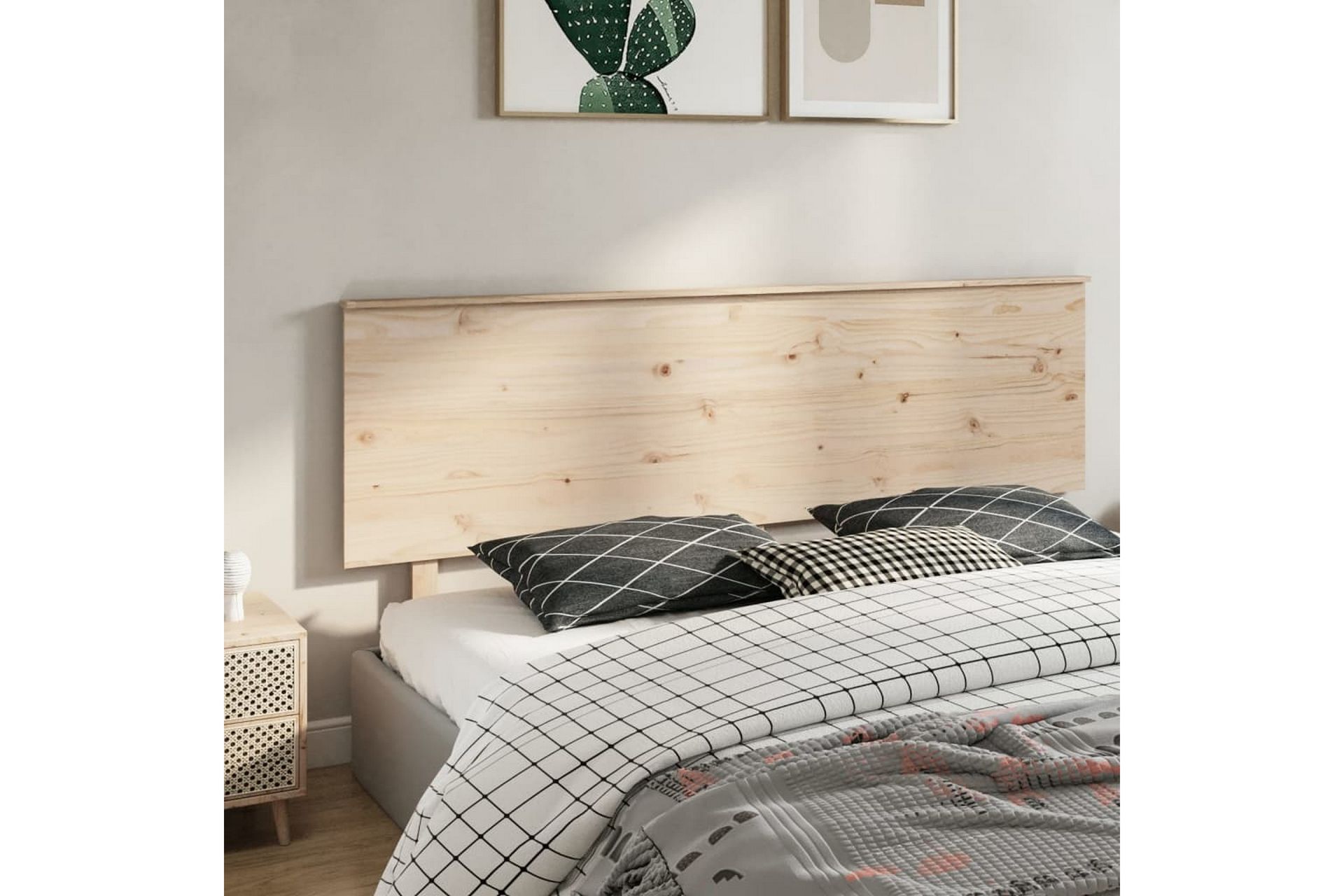 beBasic Sengegavl 204x6x82,5 cm heltre furu - Brun - Møbler - Senger - Sengetilbehør & sengegavl - Sengegavl