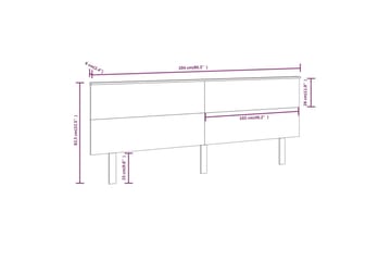 beBasic Sengegavl 204x6x82,5 cm heltre furu - Brun - Møbler - Senger - Sengetilbehør & sengegavl - Sengegavl