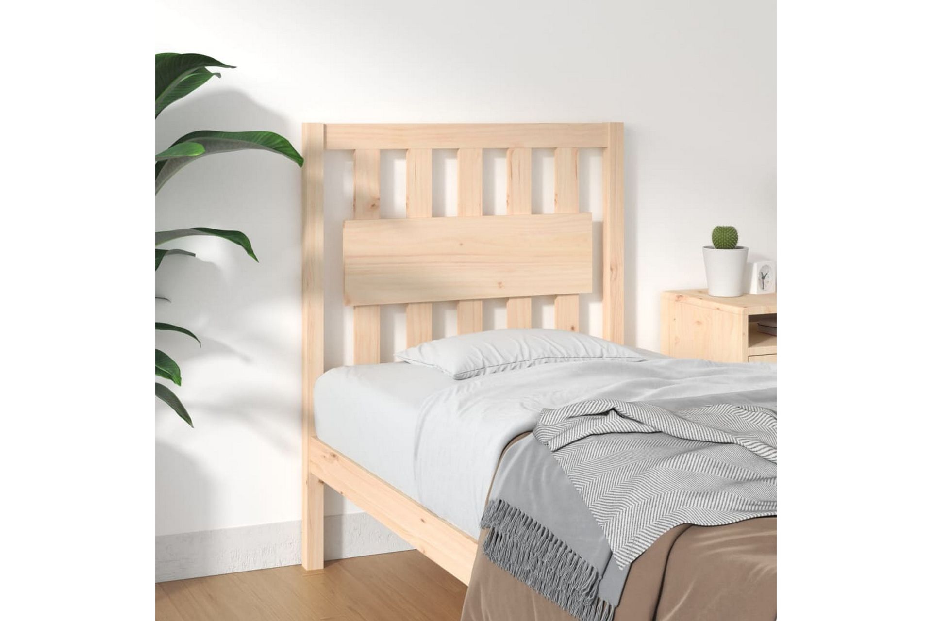 beBasic Sengegavl 80,5x4x100 cm heltre furu - Brun - Møbler - Senger - Sengetilbehør & sengegavl - Sengegavl