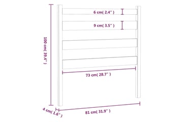 beBasic Sengegavl 81x4x100 cm heltre furu - Brun - Møbler - Senger - Sengetilbehør & sengegavl - Sengegavl