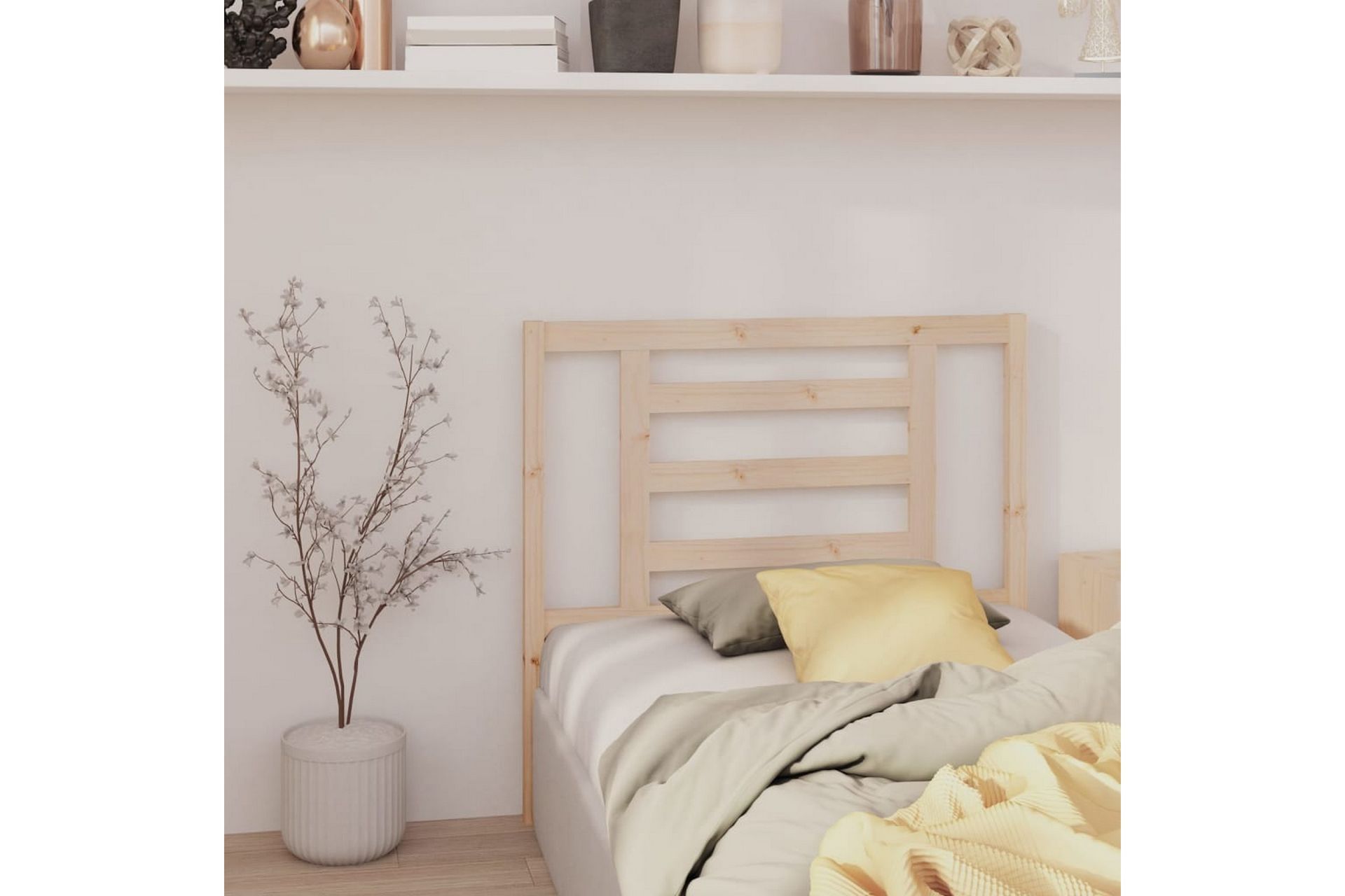 beBasic Sengegavl 96x4x100 cm heltre furu - Brun - Møbler - Senger - Sengetilbehør & sengegavl - Sengegavl