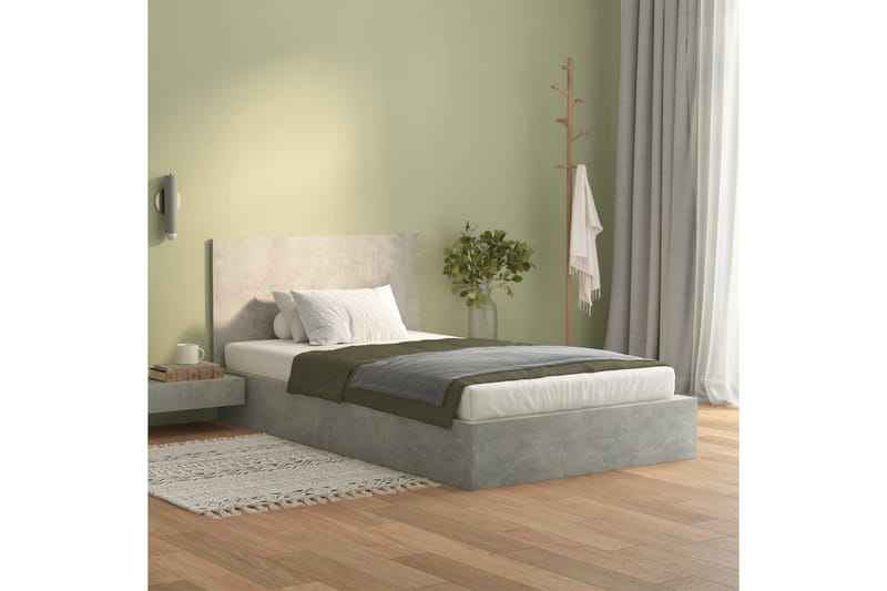 beBasic Sengegavl betonggrå 120x1,5x80 cm konstruert tre - GrÃ¥ - Møbler - Senger - Sengetilbehør & sengegavl - Sengegavl
