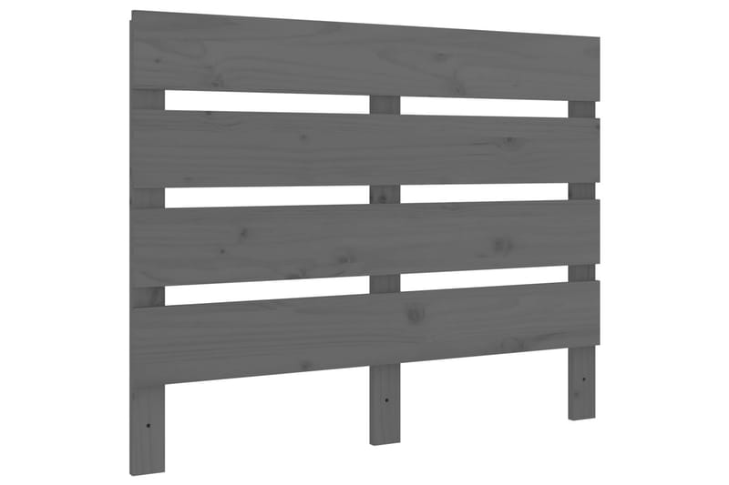 beBasic Sengegavl grå 100x3x80 cm heltre furu - GrÃ¥ - Sengegavl