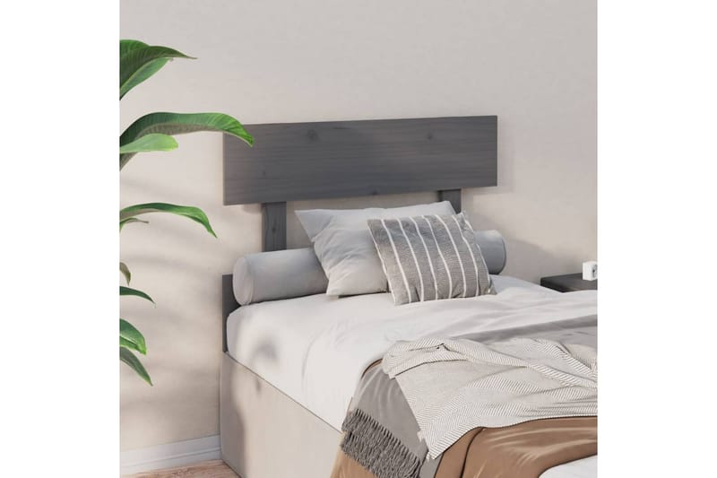beBasic Sengegavl grå 103,5x3x81 cm heltre furu - GrÃ¥ - Møbler - Senger - Sengetilbehør & sengegavl - Sengegavl