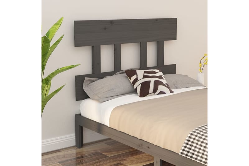 beBasic Sengegavl grå 103,5x3x81 cm heltre furu - GrÃ¥ - Møbler - Senger - Sengetilbehør & sengegavl - Sengegavl