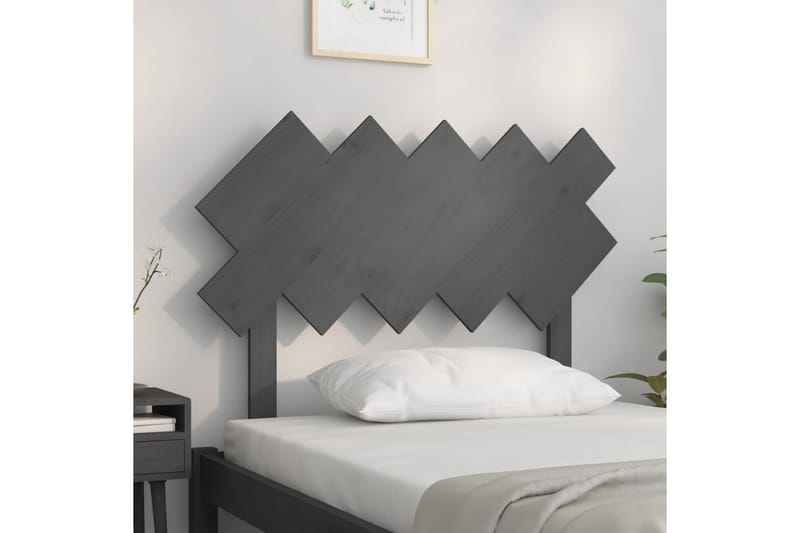 beBasic Sengegavl grå 104 x 3 x 80,5 cm heltre furu - GrÃ¥ - Møbler - Senger - Sengetilbehør & sengegavl - Sengegavl