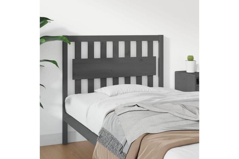 beBasic Sengegavl grå 105,5x4x100 cm heltre furu - GrÃ¥ - Møbler - Senger - Sengetilbehør & sengegavl - Sengegavl