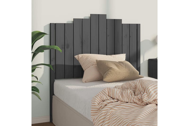 beBasic Sengegavl grå 106x4x110 cm heltre furu - GrÃ¥ - Møbler - Senger - Sengetilbehør & sengegavl - Sengegavl