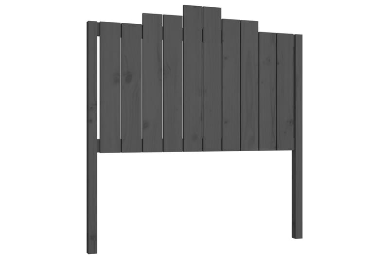 beBasic Sengegavl grå 106x4x110 cm heltre furu - GrÃ¥ - Sengegavl