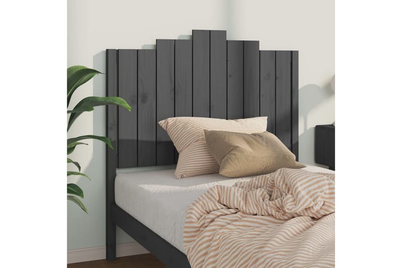 beBasic Sengegavl grå 106x4x110 cm heltre furu - GrÃ¥ - Møbler - Senger - Sengetilbehør & sengegavl - Sengegavl