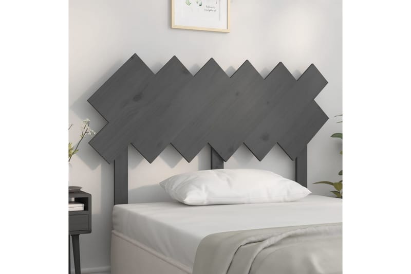 beBasic Sengegavl grå 122,5x3x80,5 cm heltre furu - GrÃ¥ - Møbler - Senger - Sengetilbehør & sengegavl - Sengegavl