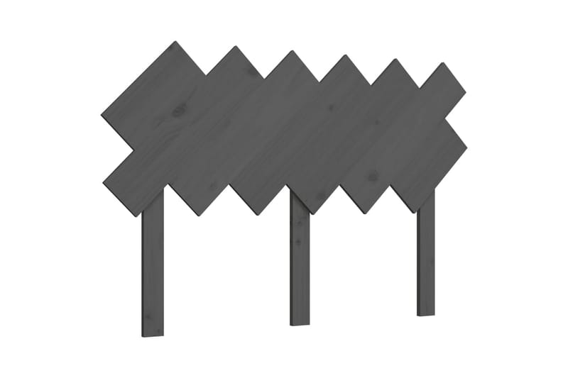 beBasic Sengegavl grå 122,5x3x80,5 cm heltre furu - GrÃ¥ - Møbler - Senger - Sengetilbehør & sengegavl - Sengegavl