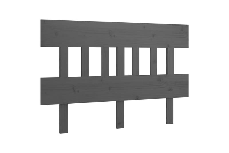 beBasic Sengegavl grå 123,5x3x81 cm heltre furu - GrÃ¥ - Møbler - Senger - Sengetilbehør & sengegavl - Sengegavl