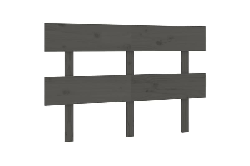 beBasic Sengegavl grå 124x3x81 cm heltre furu - GrÃ¥ - Sengegavl