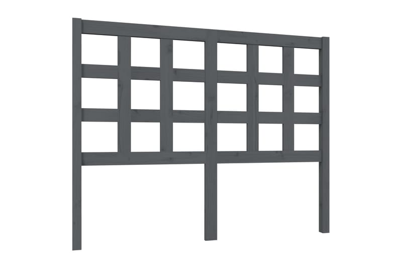 beBasic Sengegavl grå 125,5x4x100 cm heltre furu - GrÃ¥ - Møbler - Senger - Sengetilbehør & sengegavl - Sengegavl