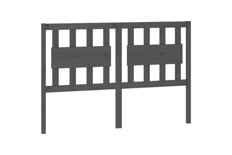 beBasic Sengegavl grå 125,5x4x100 cm heltre furu - GrÃ¥ - Møbler - Senger - Sengetilbehør & sengegavl - Sengegavl