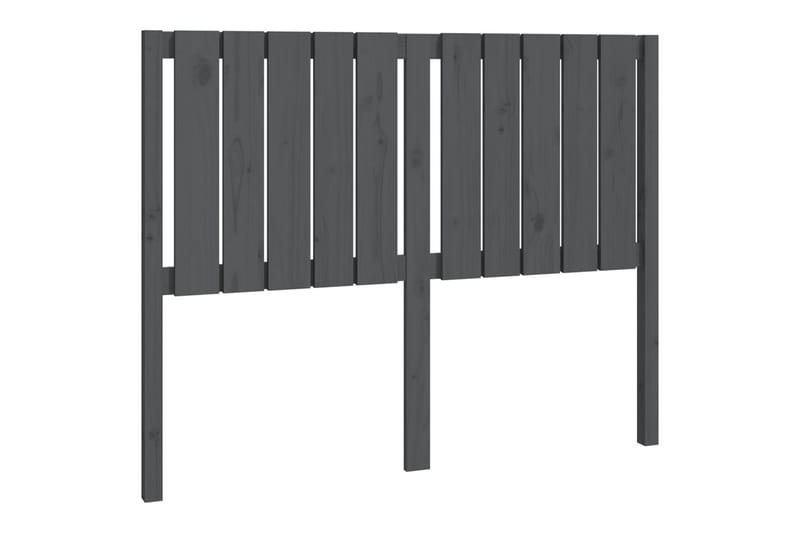 beBasic Sengegavl grå 125,5x4x100 cm heltre furu - GrÃ¥ - Møbler - Senger - Sengetilbehør & sengegavl - Sengegavl