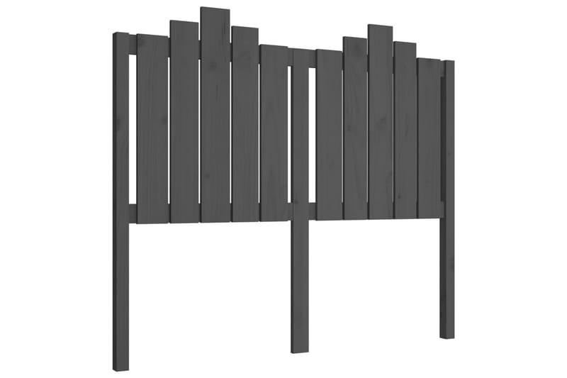 beBasic Sengegavl grå 126x4x110 cm heltre furu - GrÃ¥ - Møbler - Senger - Sengetilbehør & sengegavl - Sengegavl