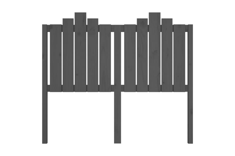 beBasic Sengegavl grå 126x4x110 cm heltre furu - GrÃ¥ - Møbler - Senger - Sengetilbehør & sengegavl - Sengegavl
