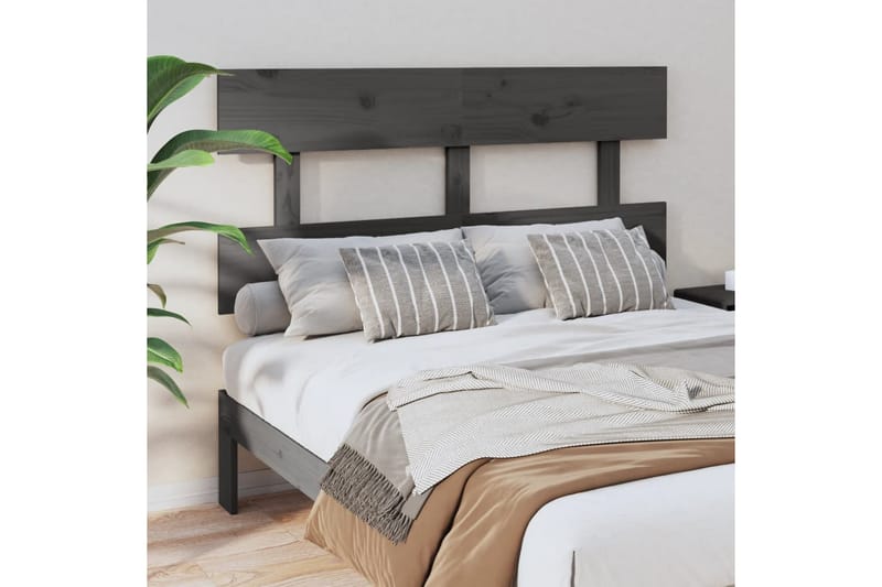 beBasic Sengegavl grå 138x3x81 cm heltre furu - GrÃ¥ - Møbler - Senger - Sengetilbehør & sengegavl - Sengegavl