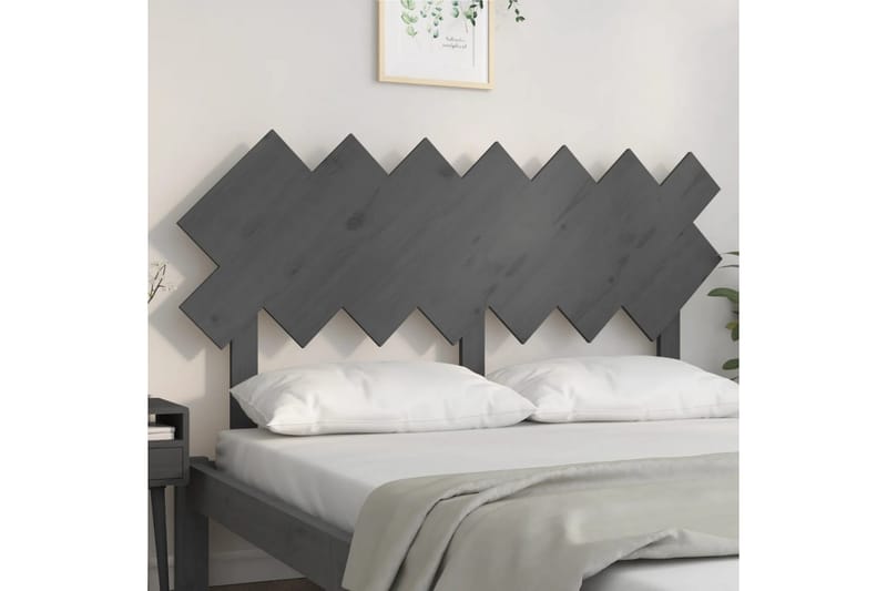 beBasic Sengegavl grå 141x3x80,5 cm heltre furu - GrÃ¥ - Møbler - Senger - Sengetilbehør & sengegavl - Sengegavl