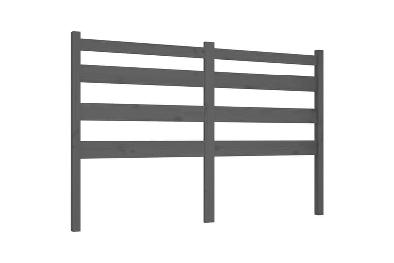 beBasic Sengegavl grå 146x4x100 cm heltre furu - GrÃ¥ - Møbler - Senger - Sengetilbehør & sengegavl - Sengegavl